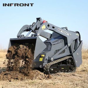 Small <b>Cheap</b> Skid Steer With <b>Bucket</b> Different Bagger Mini Machine Lifting 500 Kg Skid Steer Loader - Product Image 4