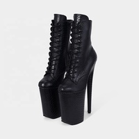 Chaussures de pole dance sexy à talon aiguille en cristal pour femme, avec fermeture éclair, plateforme imperméable, idéales pour la boîte de nuit, taille unique