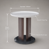 Table d'appoint ronde en métal minimaliste pour salon et chambre à coucher