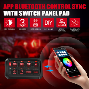 Custom Upgraded 8 Gang <strong>Car</strong> <strong>Switch</strong> Panel With APP 12V 24V ATV UTV Auto Offroad LED Bluetooth <strong>Switch</strong> Panel <strong>for</strong> <strong>Cars</strong> - Product Image 2