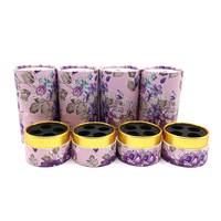 Bouteilles de parfum de 5ml 50ml 100ml empaquetant la boîte de papier cylindrique de couvercle en métal avec l'insertion d'Eva