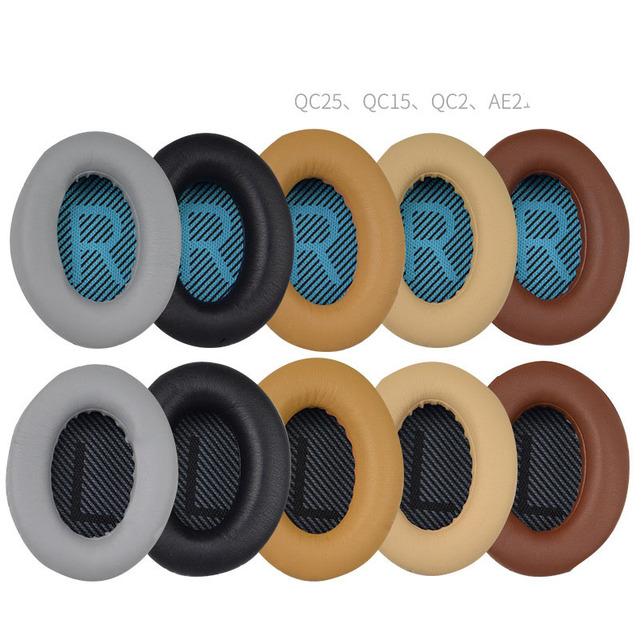 Replacement Cushions for Bose QC25 QC15 Protein Leather Memory Foam Noise Reduction Cushion Cover Leather Headphones Earmuff