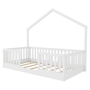 <span class=keywords><strong>Letto</strong></span> a castello con sponde alte, <span class=keywords><strong>letto</strong></span> <span class=keywords><strong>Montessori</strong></span> in legno con luce per bambini, ragazzi e ragazze, bianco - Product Image 5