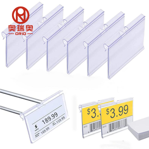 Tùy chỉnh hiển thị rõ ràng nhựa PVC Acrylic Kệ talker giá kênh tag dữ liệu dải vé giữ nhãn cho kim loại shelve - Product Image 6