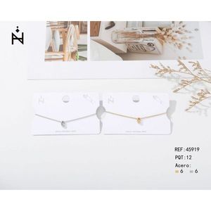 Bracciale a Catena Sottile in Acciaio Inossidabile, Design Minimalista, Gioielli da Donna, Set da 12 Pezzi da 6mm - Product Image 1