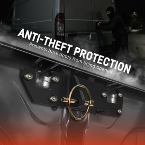 BEVINSEE Kit de protection contre le cambriolage pour serrure de hayon arrière en acier haute résistance pour Fiat Ducato Relay <span class=keywords><strong>Boxer</strong></span> X250 X290 H1 <span class=keywords><strong>H2</strong></span> 2006+ - Product Image 5