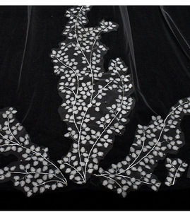 LUOXIN elegante <span class=keywords><strong>flor</strong></span> 3D bordado hojas encaje hecho a mano exquisitos velos <span class=keywords><strong>de</strong></span> novia - Product Image 6