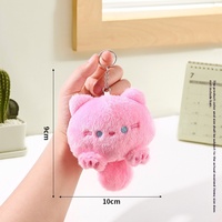 Sac porte-clés en peluche mignon chat décontracté qui couine pendentif suspendu coton matériel mignon poupée cadeau
