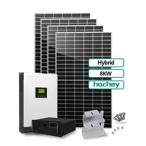 Hochey Hybrid PV All-In-One Storage Solar Energy System 6kw 8kw 10kw PV Storage System Power Station 20KW 25KW Solar Panel Kit