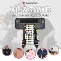 Imprimante DTF UV A3 automatique avec 2 têtes I1600, machine d'impression d'étiquettes 3D de 30 cm pour film TPU AB, imprimante d'autocollants en cristal