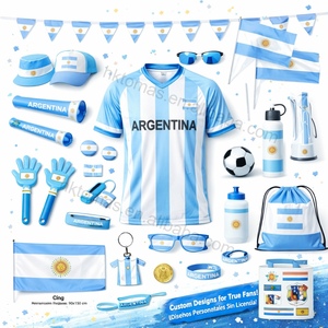 Crea tu propio set de regalo de artículos para aficionados al fútbol con camiseta, gorra, bandera de mano, bastón de animación, botella de agua y silla de estadio - Product Image 6