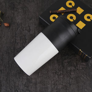 Taza de Viaje con Molinillo de Café Eléctrico Creativo, Acero Inoxidable Blanco, Conservación del Calor de 12 a 24 Horas, Diseño Portátil - Product Image 1
