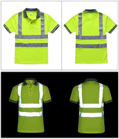 T-shirt polo réfléchissant haute visibilité et vestes de sécurité personnalisables pour femmes avec sangles pour impression sur papier extensible