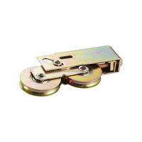 Système coulissant en acier zingué Cowell D1754 au design moderne, roulettes à faible bruit, accessoires pour roulettes de portes coulissantes