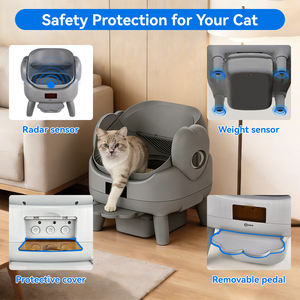 La plus grande litière autonettoyante, design ouvert, commande par application, toilette automatique pour chat, adaptée aux chats de race Maine Coon et à plusieurs chats - Product Image 4