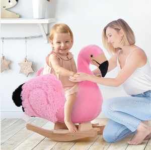Chaise à <span class=keywords><strong>bascule</strong></span> flamant rose en peluche ludique 2022 pour enfants - Product Image 2