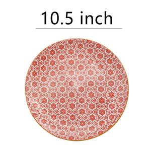 <span class=keywords><strong>Service</strong></span> de <span class=keywords><strong>vaisselle</strong></span> en porcelaine <span class=keywords><strong>rouge</strong></span> 10.5 "bon marché en vrac pour restaurant assiettes à dîner avec impression PAD - Product Image 4