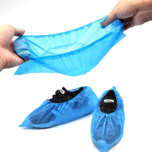 Cubierta de zapato CPE -- 100 unid/bolsa cubierta de zapato antideslizante suave azul desechable con CE con alta calidad