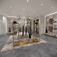 LUX Armoire murale personnalisée Vitrine de vêtements sur mesure Présentoir pour la décoration de magasin
