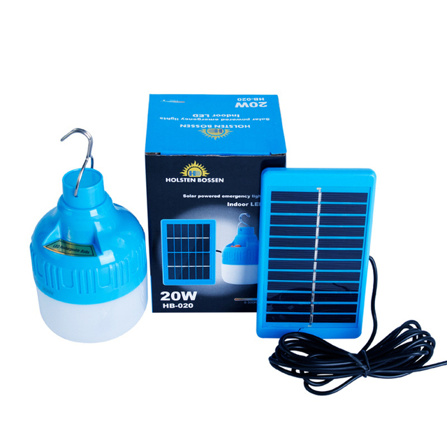 Emergency Lamp 20w Rechargeable Solar Light Led Camping Light with 6v 1w Solar Panel Portable Outdoor Solar Lantern for Indoor