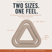 Haltère triangulaire ergonomique antidérapant en fonte massif avec revêtement en silicone personnalisé pour le yoga et le Pilates