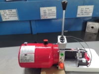 Unidad de Potencia Hidráulica DC con Válvula de Control Manual, Mini Paquete de Potencia Hidráulica de 12V 24V para Plataforma Elevadora, Remolque Volquete