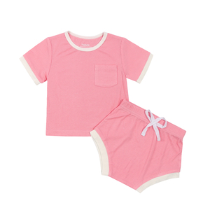 ชุดเสื้อผ้าขาสั้นสำหรับเด็กทารกแรกเกิดชุด2ชิ้นทำจากไม้ไผ่ - Product Image 2
