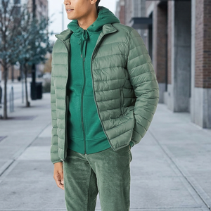 HyperShield Windproof Puffer <b>Jacket</b> for <b>Men</b> Tailored Quilted Thermal Hooded Insulated Water Repellent Winter Coat - Product Image 1