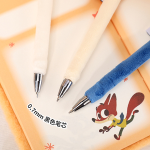 ปากกาตุ๊กตาขนนุ่ม UNIK พร้อมพวงกุญแจ ของเล่นตุ๊กตาการ์ตูนน่ารัก อุปกรณ์เขียน ของขวัญสำหรับเด็ก ลายเสือดาว สุนัขจิ้งจอก กระต่าย ของตกแต่งปากกา - Product Image 3