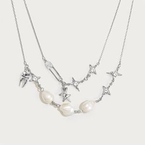 LiCai couches <span class=keywords><strong>perle</strong></span> <span class=keywords><strong>pendentif</strong></span> colliers femmes eau douce <span class=keywords><strong>baroque</strong></span> <span class=keywords><strong>perle</strong></span> trombone chaîne starter collier Preppy <span class=keywords><strong>pendentif</strong></span> mode - Product Image 5