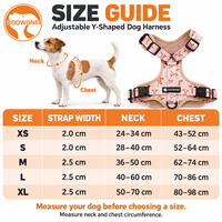 Harnais pour chien en forme de Y personnalisé, imprimé tête de vache, en maille respirante, avec boucle à dégagement rapide, harnais de promenade réglable pour l'extérieur