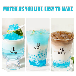 Doking Factory Wholesale OEM Quality Boba Milk Tea Material Special Bubble Tea Ingredient Juice Syrup Mint Flavor Popping Boba - Product Image 3