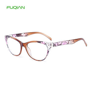 Lunettes <span class=keywords><strong>de</strong></span> <span class=keywords><strong>lecture</strong></span> œil <span class=keywords><strong>de</strong></span> chat bleu et rouge pour femmes Slim Presbicia Presbyopic Flower Frame - Product Image 1