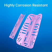 Plaque dorsale de plongée sous-marine en fibre de carbone ultra-légère et résistante à la corrosion pour équipement de plongée technique