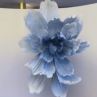 Meilleures ventes : Installation florale grand format en papier artisanal bleu, de luxe et haut de gamme, personnalisée, pour Mariage, Fête des Mères, Saint-Valentin
