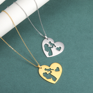 Lateefah OEM <span class=keywords><strong>mama</strong></span> Dia de <span class=keywords><strong>la</strong></span> Madres moda regali per <span class=keywords><strong>la</strong></span> festa della mamma gioielli in acciaio inossidabile collane per mamma placcate in oro - Product Image 3