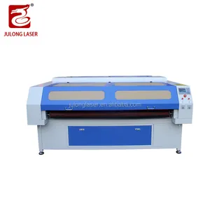 Julong double laser head 1610 1812 cnc autofeeding co2 fabric textile laser cloth cutting machine for leather clothes