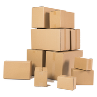 Boîte de transport en carton ondulé kraft multi-tailles, personnalisable, réutilisable, écologique, biodégradable, en matériaux recyclés