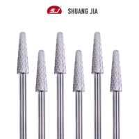 SHUANGJIA Embouts de ponceuse à ongles coniques professionnels en carbure de qualité supérieure pour pédicure à domicile ou en salon