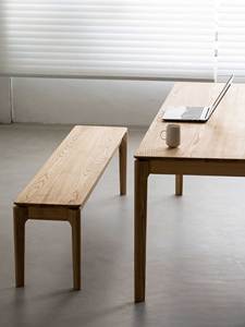 Banco de Madera Maciza de Diseño Artístico Moderno, Taburete para Cambiar Zapatos con Empalmes de Troncos para Sala de Estar y Uso Doméstico - Product Image 1