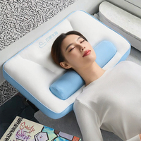 Oreiller cervical orthopédique en mousse à mémoire de forme pour soulager la douleur, soutien ergonomique, design solide de luxe, forme oblongue, non toxique