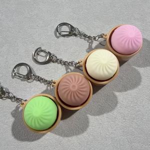 Pressure-reducing Button Football Basketball Steamed Bun Softball Stress-relieving Button <b>Toy</b> Keychain - Product Image 2