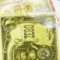 Jeux de cartes de solitaire à argent multijoueur imprimés sur mesure, designs populaires, jeu amusant et fou, cartes de jeu jaunes en dollars