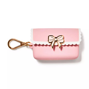 Custom Silicone Bow Purse Sanitizer Holder Keychain Lipstick Holder Pink Bath Body Works Snap Case <strong>PocketBac</strong> Sanitizer Holder - Product Image 1