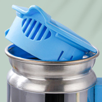 Thermos en acier inoxydable de style coréen, design moderne, 1,3 L, avec poignée latérale en PP, pour thé, eau froide, jus, utilisation à domicile ou au restaurant