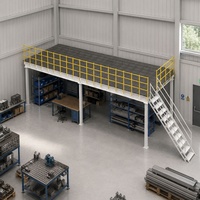 Plateforme en acier laminé à froid pour mezzanine, protégée contre la corrosion, robuste, conception modulaire sans boulons, optimise l'aménagement des rayonnages d'entrepôt