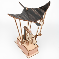 Sculpture de raie manta en bois écologique couleur naturelle, découpée et artisanale, à assembler soi-même, décoration de bureau, cadeaux pour enfants, thème amour, pour tous