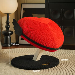 <strong>Cat</strong> Scratcher Red Heart Hemp Rope Wear-Resistant No Shedding Vertical Itch Relief Claw Grinding Toy Small <strong>Cat</strong> <strong>Climbing</strong> <strong>Frame</strong> - Product Image 6