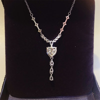 Collier en moissanite taille cœur 3.0 carats, argent sterling S925, couleur D, VVS, bijoux fins pour mariage, anniversaire, cadeau pour femme