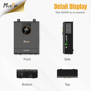 Mespal năng lượng mặt trời biến tần 1kw 3KW 5KW 5200W <span class=keywords><strong>10KW</strong></span> 12KW Off lưới <span class=keywords><strong>PV</strong></span> năng lượng mặt trời Power <span class=keywords><strong>Inverter</strong></span> 5KVA 24V 48V - Product Image 6